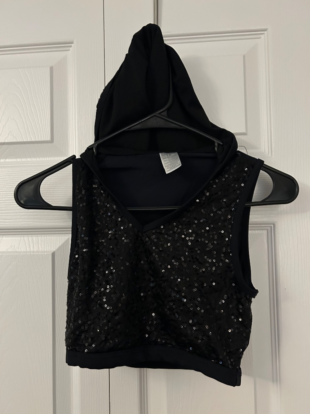 Sparkle Hoodie Crop Top - Size LC
